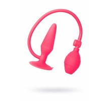 Надувная анальная втулка TOYFA POPO Pleasure, силиконовая, розовая, 11 см