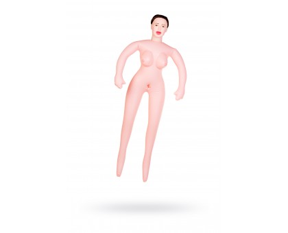 Кукла надувная Gabriella с реалистичной головой, брюнетка, TOYFA Dolls-X, с тремя отверстиями,  кибер вставка вагина – анус, 160 см