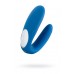 Многофункциональный стимулятор для пар Satisfyer Partner Whale, силикон, голубой, 17см