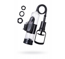 Помпа для пениса TOYFA A-Toys с вибрацией, PVC, чёрный, 22,8 см