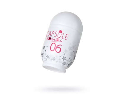 Мастурбатор нереалистичный,  CAPSULE 06, Sakura, MensMax, TPE, белый, 8 см
