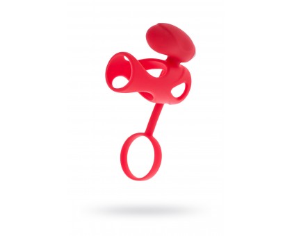 Насадка на пенис TOYFA Black&Red, Силикон, Красный, 14,5 см