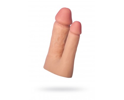 Насадка TOYFA XLover Double Pleasure  реалистичная для двойного проникновения , TPR, телесный, 19 см