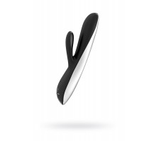 Вибратор OVO rabbit перезаряжаемый силикон, черный, 19,5 см