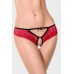 Эротические трусики Erolanta Lingerie Collection, кружевные, кармин-черные (42-44)