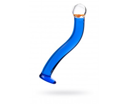 Нереалистичный фаллоимитатор Sexus Glass, Стекло, Синий, 19 см