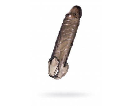 Насадка ToyFa XLover, для увеличения размера,TPE, черная прозрачная, 15,5 см