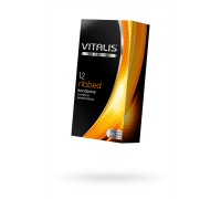 Презервативы ''VITALIS'' PREMIUM №12 ribbed - ребристые (ширина 52mm)