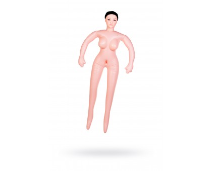 Кукла надувная Nurse Emilia реалистичная голова,брюнетка, TOYFA Dolls-X, с двумя отверстиями,вставка: вагина- анус,костюм медсестры, 160 см