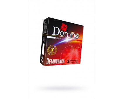 Презервативы Luxe DOMINO Classics земляника, 18 см., 3 шт. в упаковке