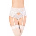 Эротические трусики-пояс Erolanta Lingerie Collection с высокой посадкой, белые (50-52)