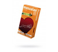 Презервативы Masculan Classic 3 , 10 шт.  С колечками и пупырышками (Dotty+Ribbed)  ШТ